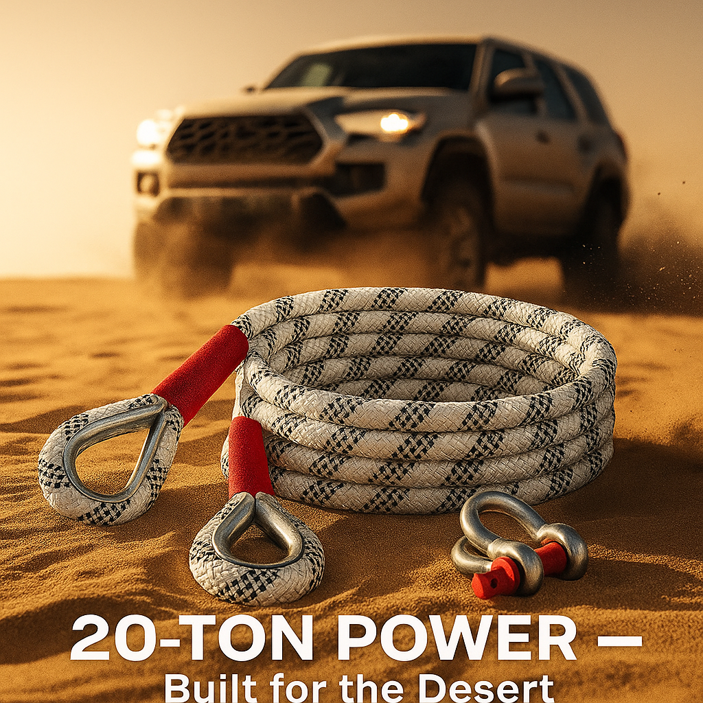 قلص 20 طن – طول 5 متر | أقوى حبل سحب للكشتات والطرق الوعرة
